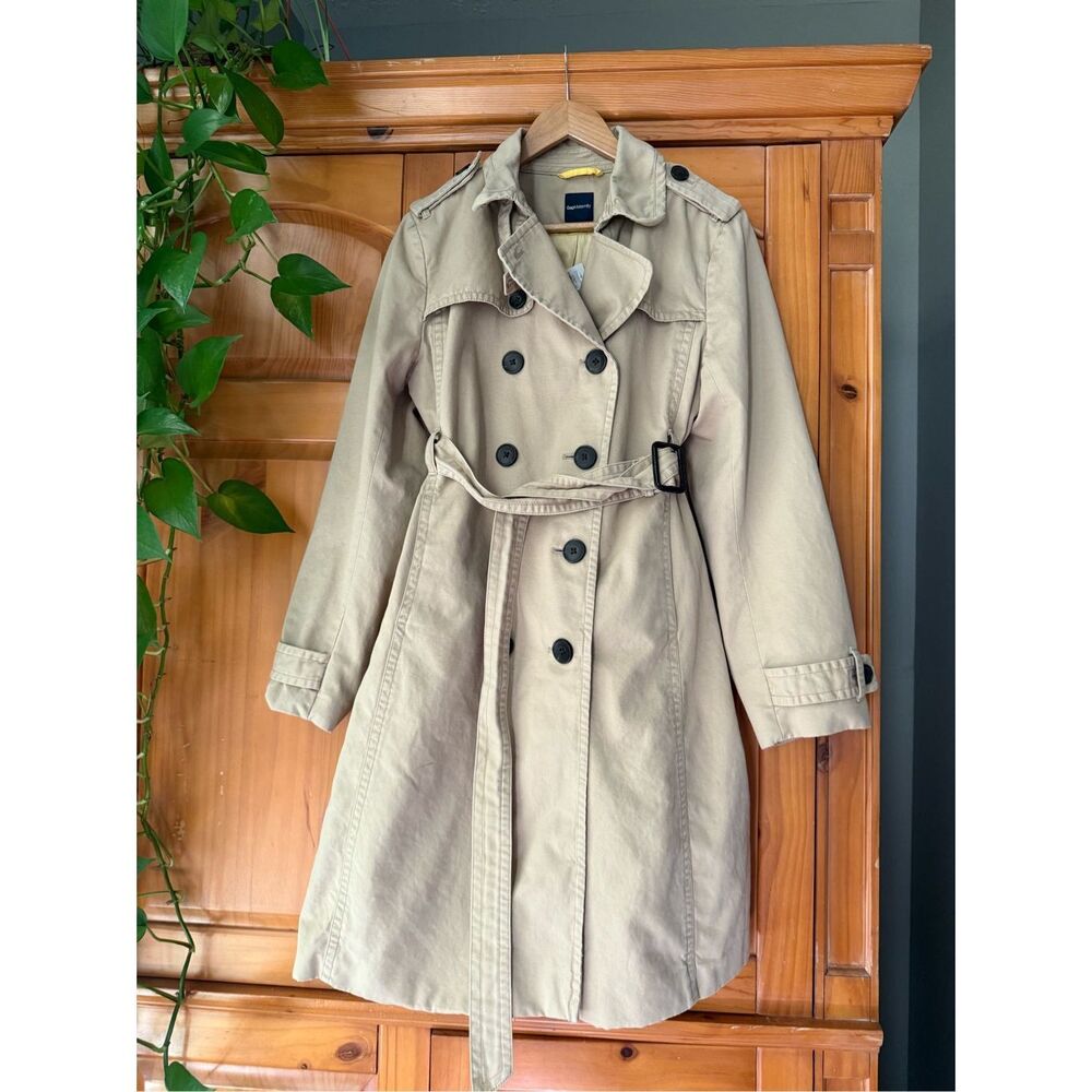 GAP Beige Double-Breasted Trench Coat